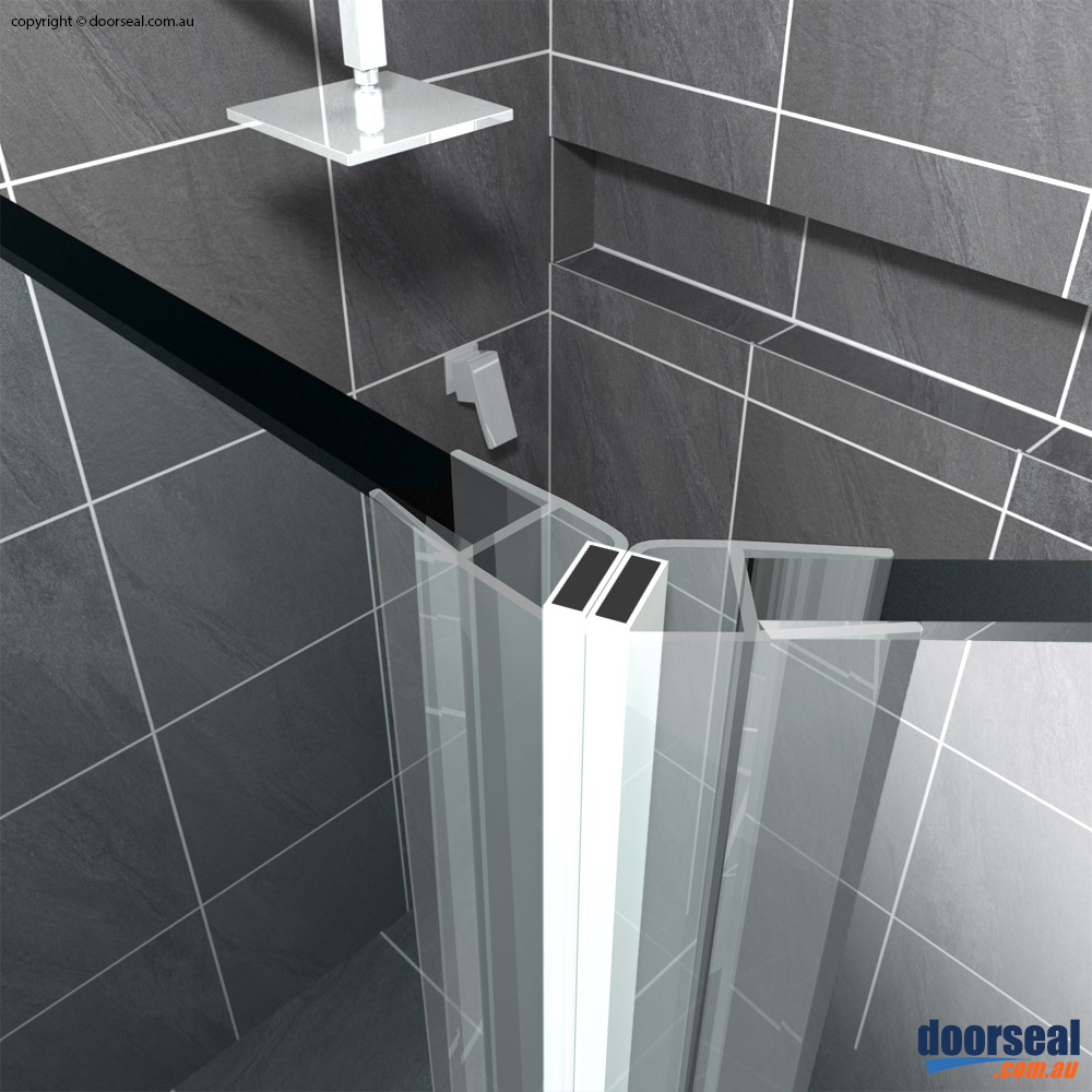 SH022 Magnetic Shower Screen Seal (10mm glass) | Doorseal.com.au